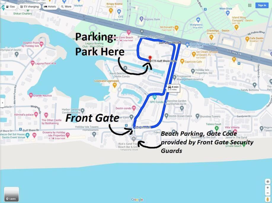 Boathouse Condo, Downtown Destin Harbor, Private Beach Access, Waterfront, On Golf Course, Water Taxi Pickup Экстерьер фото